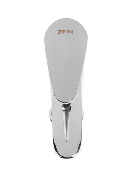 Смеситель для раковины ZEIN Z3718, однорычажный, длина излива 12 см, пластик, хром