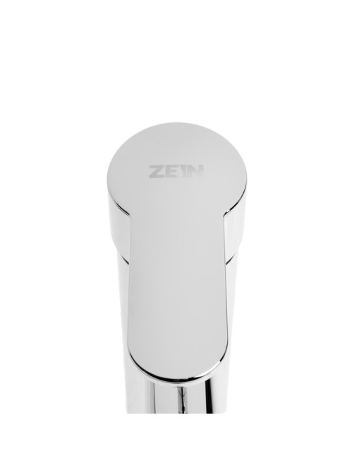 Смеситель для раковины ZEIN Z3654, однорычажный, высота излива 8 см, ABS-пластик, хром