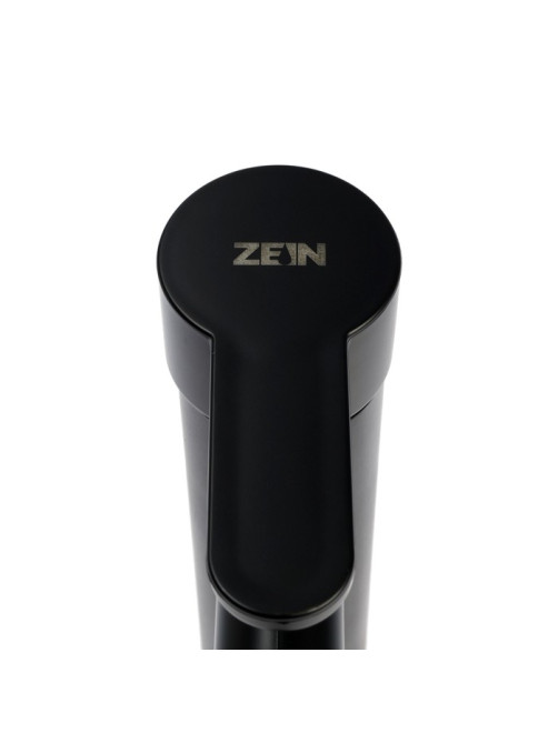 Смеситель для раковины ZEIN Z3653, однорычажный, высота излива 8 см, ABS-пластик, черный