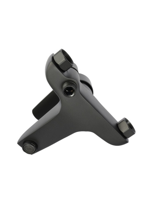 Смеситель для ванны ZEIN Z3856, однорычажный, душевой набор, лейка 5 режимов, графит