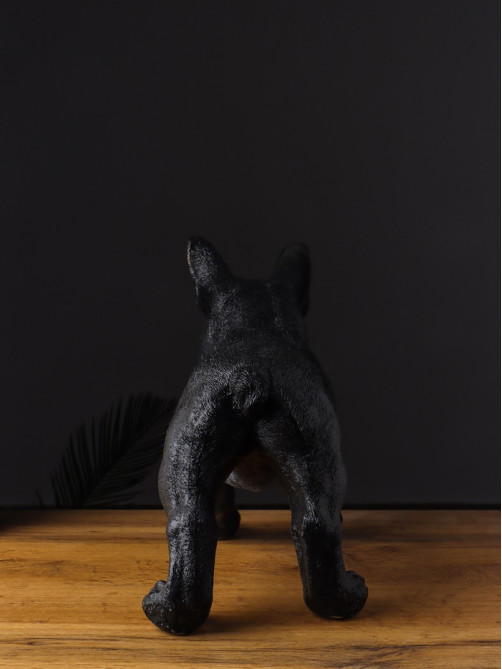 Фигура «Французский бульдог», 14×34×25 см, полистоун, чёрный