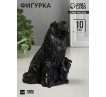 Фигурка гипс «Колли», 10×7 см, чёрный