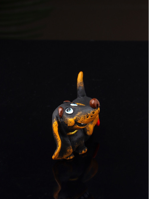 Фигурка полистоун «Такса счастливая», 4.5×9×4.3 см
