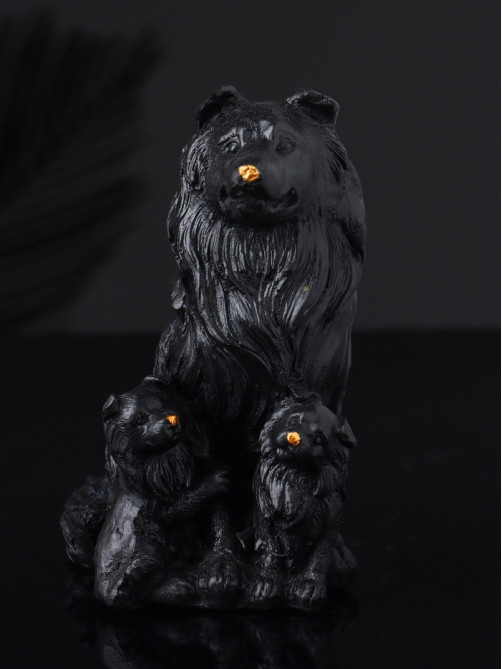 Фигурка гипс «Колли», 10×7 см, чёрный