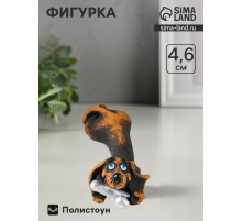 Фигурка «Такса с костью», 4.6×4.5×10.6 см