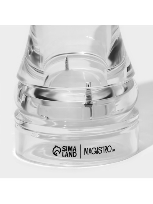 Солонка для специй Magistro Glace, 17.4 см, акрил, прозрачная