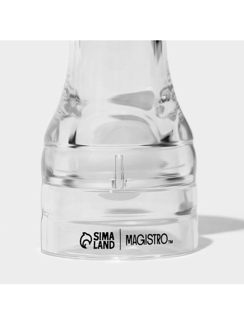Солонка для специй Magistro Glace, 12.6 см, акрил, прозрачная