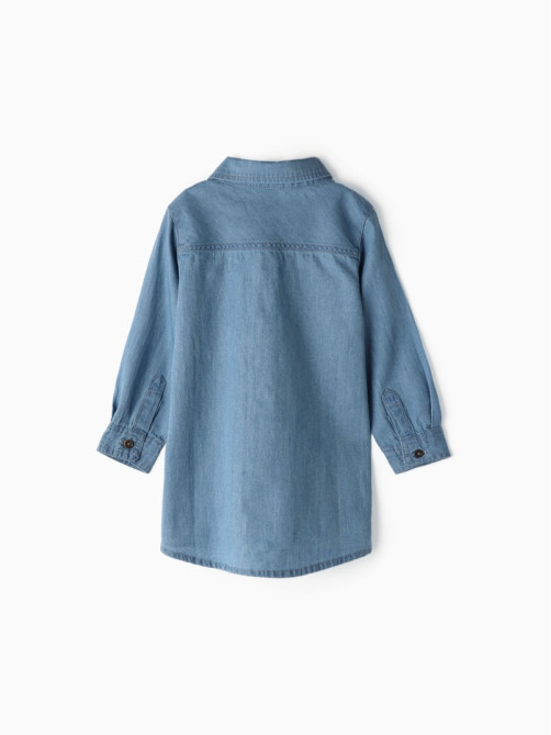 Рубашка детская джинсовая KAFTAN, голубая, размер 30 (98-104 см)
