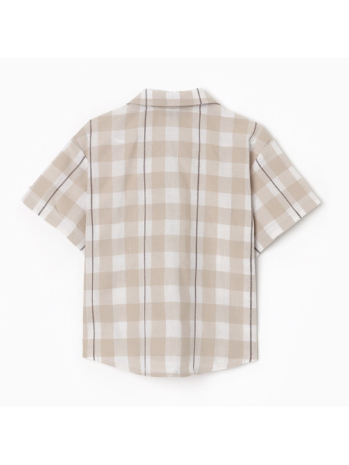 Рубашка для мальчика KAFTAN «Клетка», размер 30 (98-104 см)