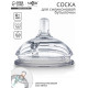 Соска для бутылочки силиконовой M&B, антиколиковая, +6мес., ШГ Ø70 мм