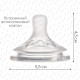 Соска на бутылочку, антиколиковая, от 0 мес., M&B Natural, широкое горло, медленный поток, Ø50 мм., 2 шт.