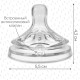 Соска на бутылочку M&B Natural, антиколиковая, от 6 мес., широкое горло Ø50 мм., быстрый поток, 2 шт.