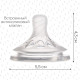 Соска на бутылочку M&B Natural, антиколиковая, от 6 мес.(Х), широкое горло Ø50 мм., быстрый поток, для густого питания, 2 шт.