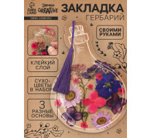 Набор для творчества «Закладка-гербарий», 3 основы+сухоцветы