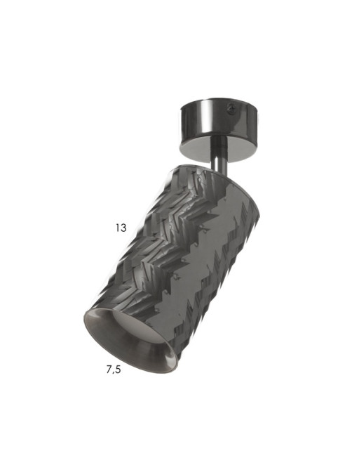 Спот «Астер» GU10 черный хром 7.5×7.5×20 см