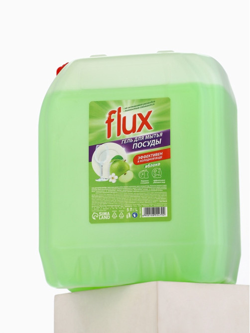 Гель для мытья посуды «Зелёное яблоко», 5 л, FLUX
