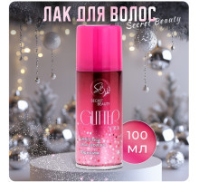 Лак для волос с блестками, фуксия, 100 мл