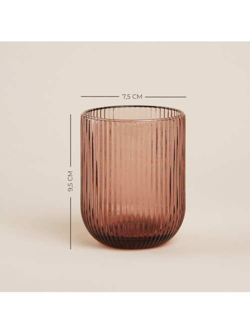 Стаканы SL Home «Модерн», 260 мл, 7.5×9.5 см, набор 6 шт., стекло, розовые
