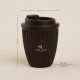 Стакан для кофе SL Home, 250 мл, 9.5×12.5 см, с крышкой, коричневый