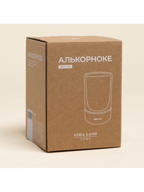 Стакан SL Home «Алькорноке», 300 мл, 8×12 см, с двойными стенками, на пробковой подставке, стекло, прозрачный