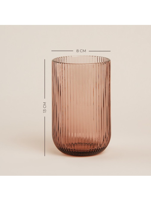 Стаканы SL Home «Модерн», 400 мл, 8×13 см, набор 6 шт., стекло, розовые