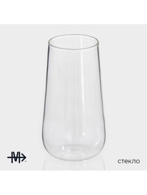 Стаканы Magistro «Нолан», 500 мл, 8×15 см, набор 2 шт., стекло, прозрачные