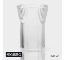 Стакан Magistro «Грани», 320 мл, 8.5×11 см, боросиликатное стекло, прозрачный