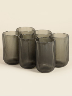 Стаканы SL Home «Модерн», 400 мл, 8×13 см, набор 6 шт., стекло, зелёные