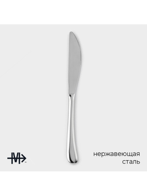 Набор ножей столовых из нержавеющей стали Magistro «Джентри», длина 22.5 см, 6 шт., серебристый
