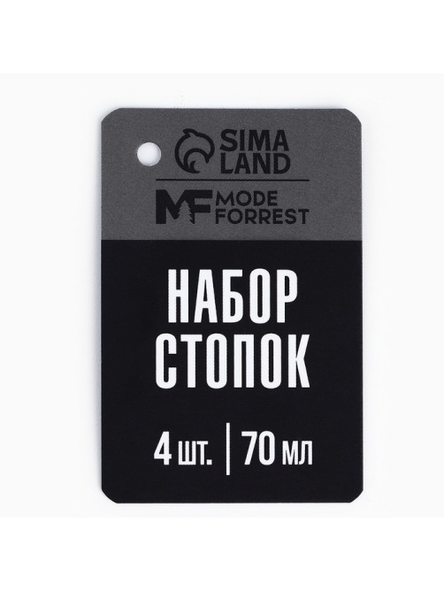 Стопки в чехле «Пил, пью, буду пить»: набор 4 шт. × 70 мл
