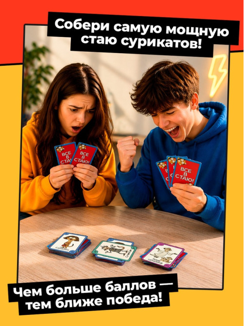 Настольная игра «Все в стаю!», 100 карт, 14+