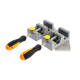 Струбцина угловая усиленная ТУНДРА, металлическая, два зажима 90 и 180°, 2К рукоятка, 70 мм
