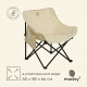 Кресло складное maclay, 65×58×66 см, до 120 кг, бежевое