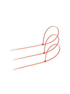 Хомут нейлоновый для стяжки, ТУНДРА, 3.6×300 мм, красный, 25 шт.