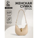 Сумка женская багет TEXTURA на молнии, 24×6×14 см, бежевая