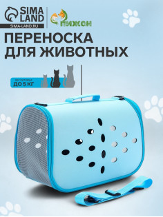 Складная сумка - переноска, 43×20×29 см, материал EVA, голубая