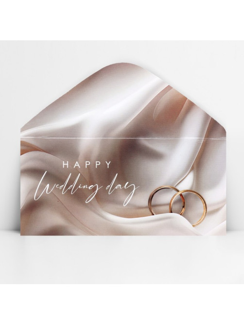 Конверт для денег Happy Wedding day, 16.5×8 см