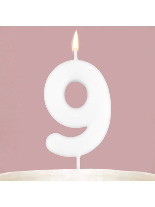 Свеча для торта, цифра «9», светится в темноте, 3.8×8 см
