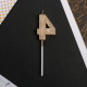 Свеча для торта, цифра «4», 11.5×2.3 см