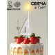 Свеча для торта «Серебряный узор», цифра 4