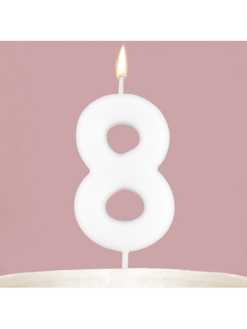 Свеча для торта, цифра «8», светится в темноте, 3.8×8 см