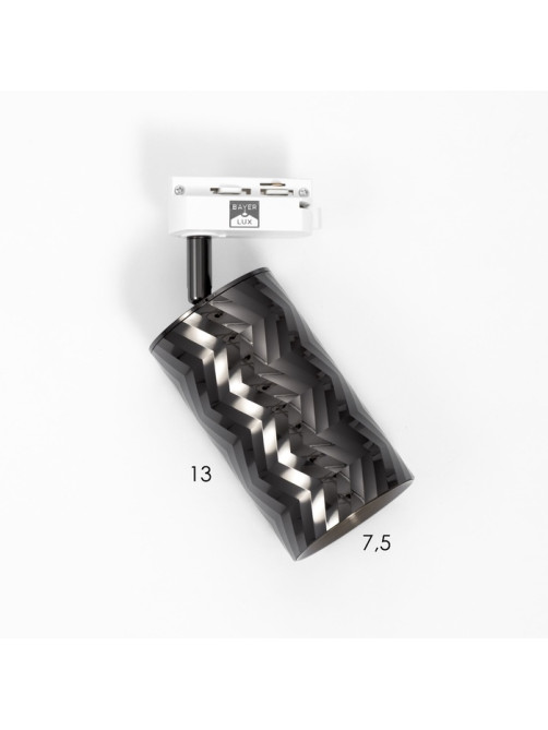 Светильник трековый BayerLux Simple «Астер» GU10, 220 В, 7.5×7.5×20 см, чёрный хром