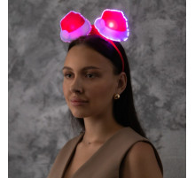 Ободок светодиодный «Колпак» 18×16×3 см, 2 LED, батарейки AG10×3 (в комплекте), мерцание, свечение мульти