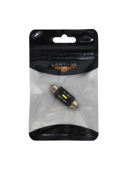 Автомобильная лампа CARTAGE, цоколь C5W, 12 В, 3 SMD, 39 мм, белый свет