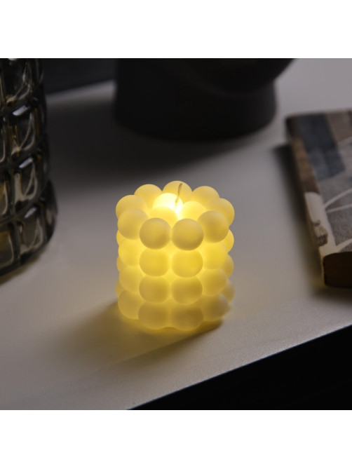 Светодиодная фигура «Свеча шарики» 5×5 см, от батареек AG13×3, свечение тёплое белое
