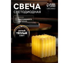 Светодиодная фигура «Куб» 5×5 см, от батареек AG13×3, свечение тёплое белое