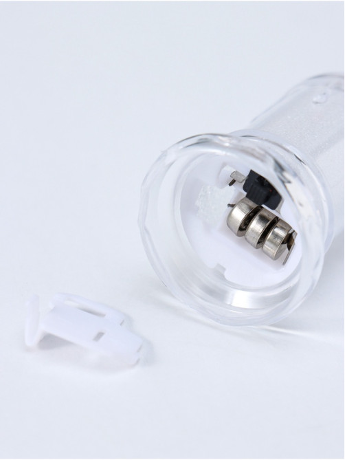 Светодиодная свеча LED - ночник RISALUX «С подтёками», 3×LR41, прозрачный, 3.5×3.5×7.2 см