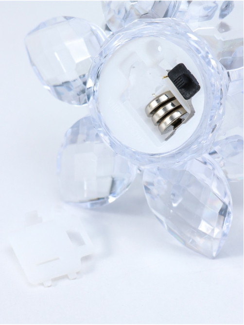Светодиодная свеча LED - ночник RISALUX «В лотосе», 3×LR1130, прозрачный, 10.5×10.5×4.5 см