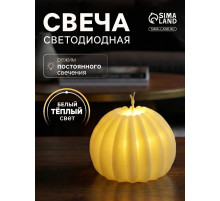 Светодиодная фигура «Свеча шарики» 6×6 см, от батареек AG13×3, свечение тёплое белое