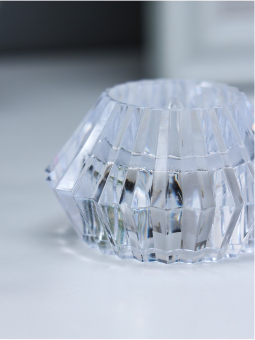 Светодиодная свеча LED - ночник RISALUX «В чаше», от батареек 3×LR1130, прозрачный, 6×6×4 см